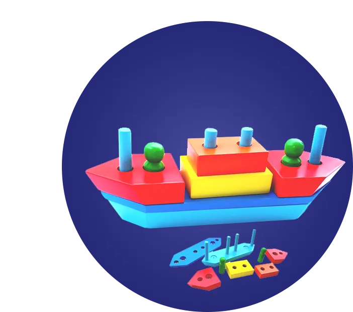 Block wooden ship.