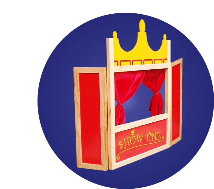 Theatre set wooden toy.
